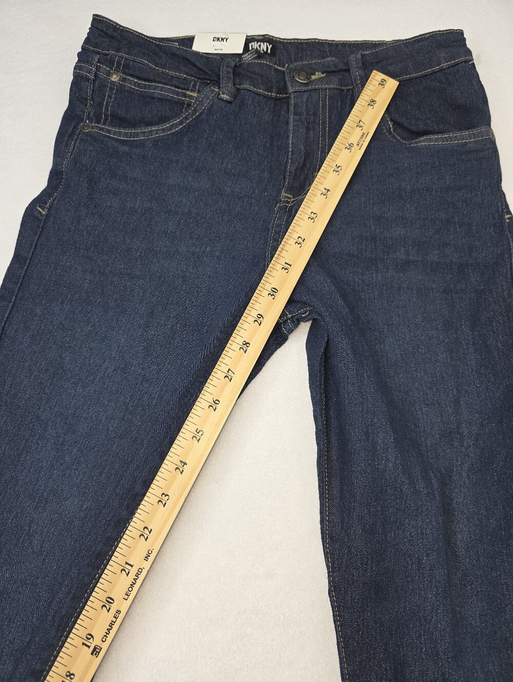 DKNY Big Boy's Dark Blue Stretch Twill Slim Jeans Size 16 NWT CM-3796 - Picture 5 of 11